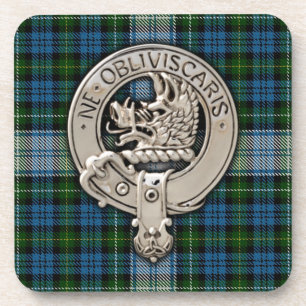 Clan Campbell Wappen & Dress Tartan Getränkeuntersetzer