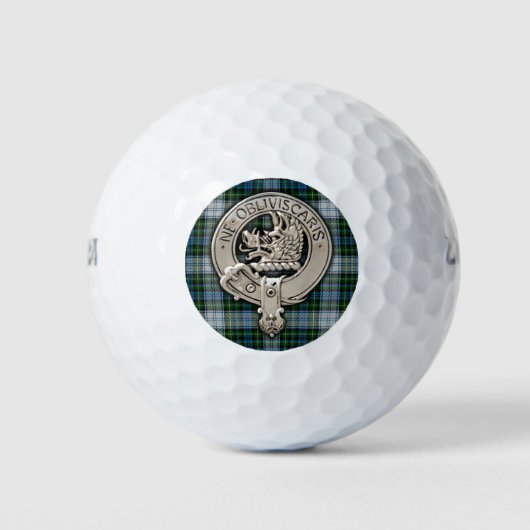 Clan Campbell Wappen & Dress Tartan Golfball (Vorderseite)