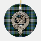 Clan Campbell Wappen & Dress Tartan Keramik Ornament (Vorne)