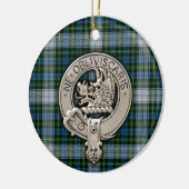 Clan Campbell Wappen & Dress Tartan Keramik Ornament (Links)