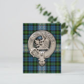 Clan Campbell Wappen & Dress Tartan Postkarte (Stehend Vorderseite)