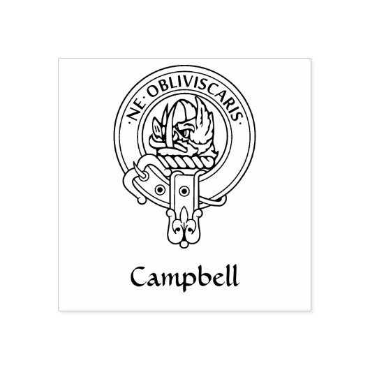 Clan Campbell Wappen Gummistempel (Prägung)