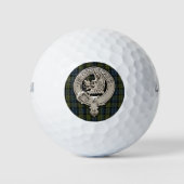 Clan Campbell Wappen & Tartan Golfball (Vorderseite)