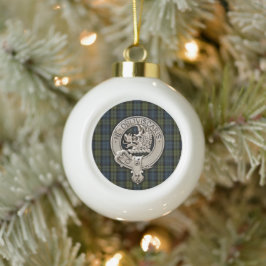 Clan Campbell Wappen & Tartan Keramik Kugel-Ornament