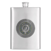 Clan Campbell Wappen & Tartan Knot Flask Flachmann (Vorderseite)