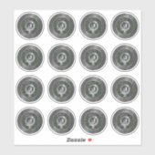 Clan Campbell Wappen & Tartan Knot Sticker (Blatt)