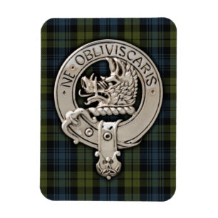 Clan Campbell Wappen & Tartan Magnet