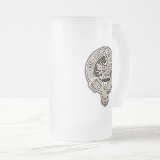 Clan Campbell Wappen & Tartan Mattglas Bierglas (VorderseiteRechts)