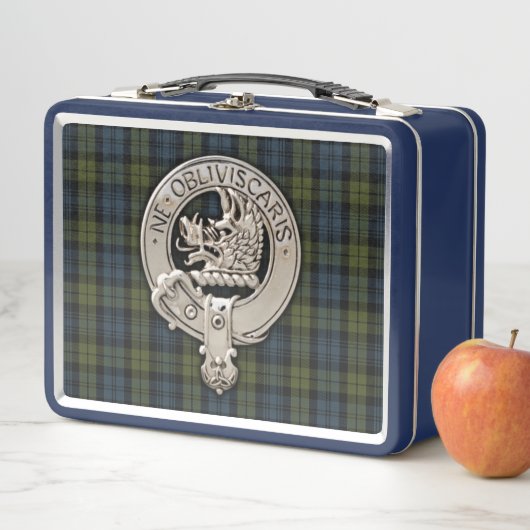 Clan Campbell Wappen & Tartan Metall Brotdose (Beispiel)