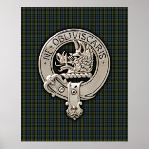 Clan Campbell Wappen & Tartan Poster