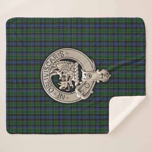 Clan Campbell Wappen & Tartan Sherpadecke (Vorderseite (Horizontal))