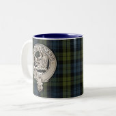 Clan Campbell Wappen & Tartan Zweifarbige Tasse (Vorderseite Links)