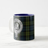 Clan Campbell Wappen & Tartan Zweifarbige Tasse (Vorderseite Links)