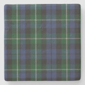 Clan-Campbelltartan-karierter SteinUntersetzer (Vorderseite)