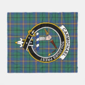 Clan Carmichael Ancient Tartan Kariert Fleecedecke (Vorderseite (Horizontal))