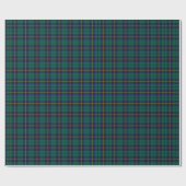 Clan Carmichael Tartan Dark Green Kariert Geschenkpapier (Flach)