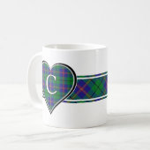 Clan Carmichael Tartan Heart Kaffeetasse (Vorderseite Links)