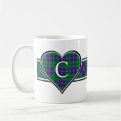Clan Carmichael Tartan Heart Kaffeetasse (Links)