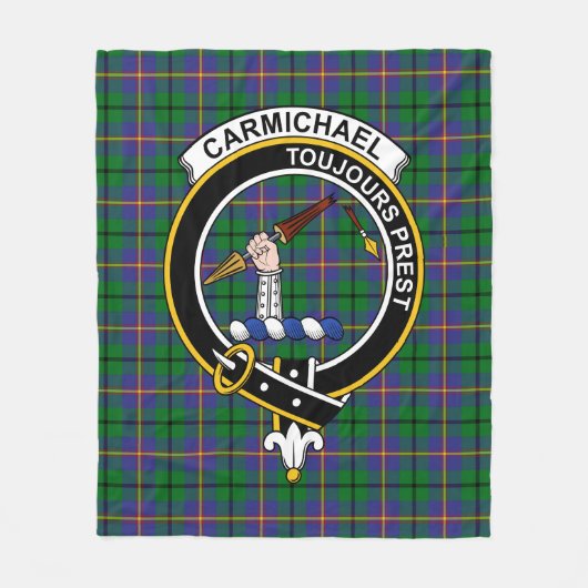 Clan Carmichael Tartan Kariert Fleecedecke (Vorderseite)