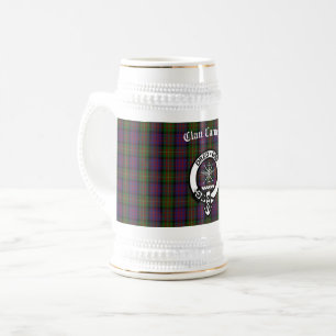 Clan Carnegie-Crestabzeichen und Tartan  Bierglas