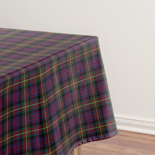 Clan Carnegie Dark Blue und Red Scottish Tartan Tischdecke (Beispiel)
