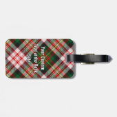 Clan Carnegie Dress Tartan Gepäckanhänger (Rückseite horizontal)