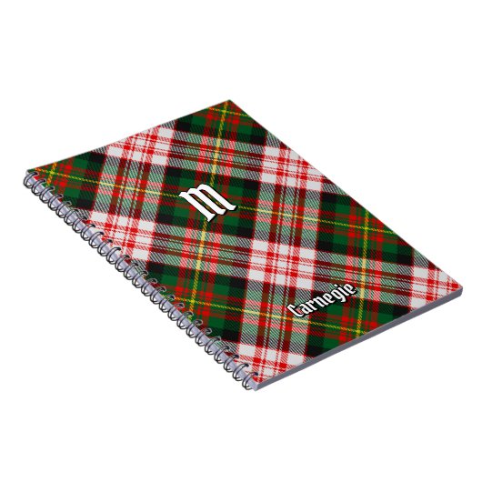 Clan Carnegie Dress Tartan Notizblock (Rechte Seite)
