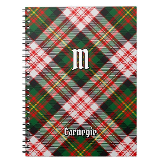 Clan Carnegie Dress Tartan Notizblock (Vorderseite)