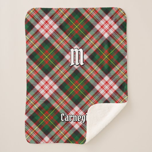 Clan Carnegie Dress Tartan Sherpadecke (Vorderseite)