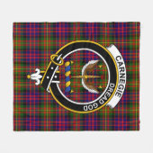 Clan Carnegie Modern Tartan Kariert Fleecedecke (Vorderseite (Horizontal))