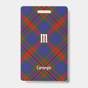 Clan Carnegie Tartan Ausweis