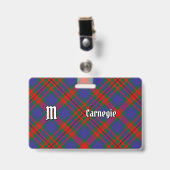 Clan Carnegie Tartan Ausweis (Vorderseite mit Clip)