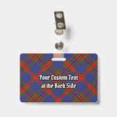 Clan Carnegie Tartan Ausweis (Rückseite mit Clip)
