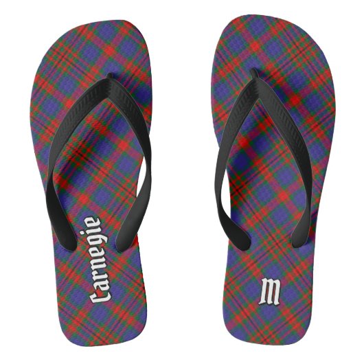 Clan Carnegie Tartan Badesandalen (Fußbett)