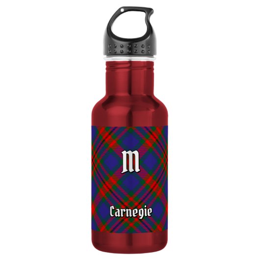 Clan Carnegie Tartan Edelstahlflasche (Vorderseite)