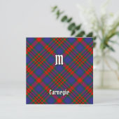 Clan Carnegie Tartan Einladung (Stehend Vorderseite)