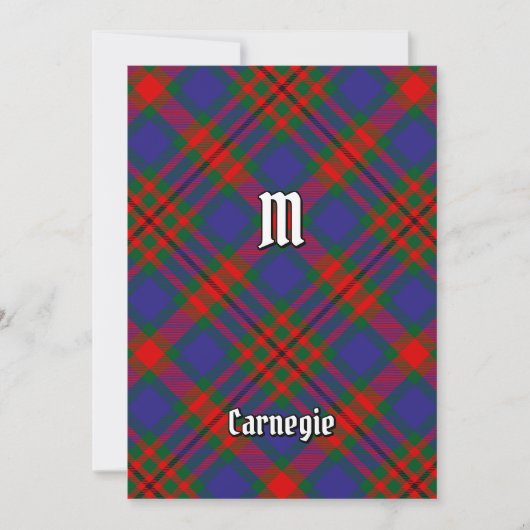 Clan Carnegie Tartan Einladung (Vorderseite)