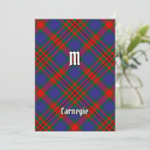 Clan Carnegie Tartan Einladung (Stehend Vorderseite)