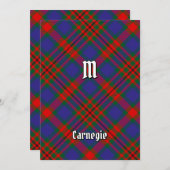 Clan Carnegie Tartan Einladung (Vorne/Hinten)