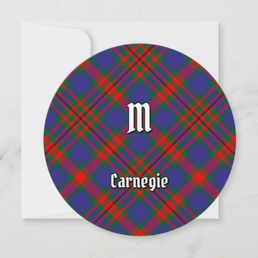 Clan Carnegie Tartan Einladung (Vorderseite)