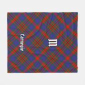 Clan Carnegie Tartan Fleecedecke (Vorderseite (Horizontal))