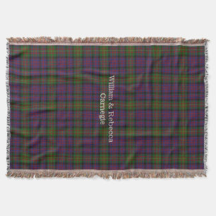 Clan Carnegie Tartan Kariertes, benutzerdefinierte Decke