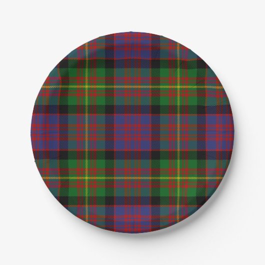Clan Carnegie Tartan Pappteller (Vorderseite)