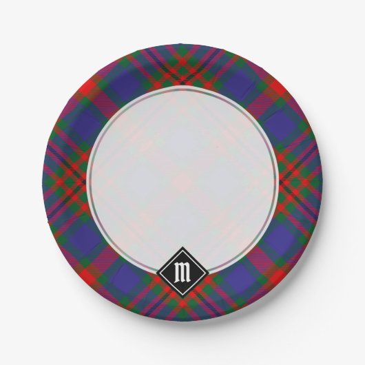 Clan Carnegie Tartan Pappteller (Vorderseite)