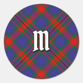 Clan Carnegie Tartan Runder Aufkleber (Vorderseite)