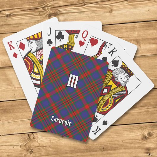 Clan Carnegie Tartan Spielkarten