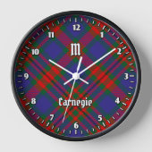 Clan Carnegie Tartan Uhr (Vorderseite)
