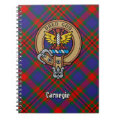 Clan Carnegie über Tartan Notizblock (Vorderseite)