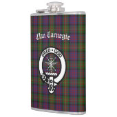 Clan Carnegie Wappen Abzeichen und Tartan Flachmann (Links)