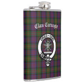 Clan Carnegie Wappen Abzeichen und Tartan Flachmann (Rechts)